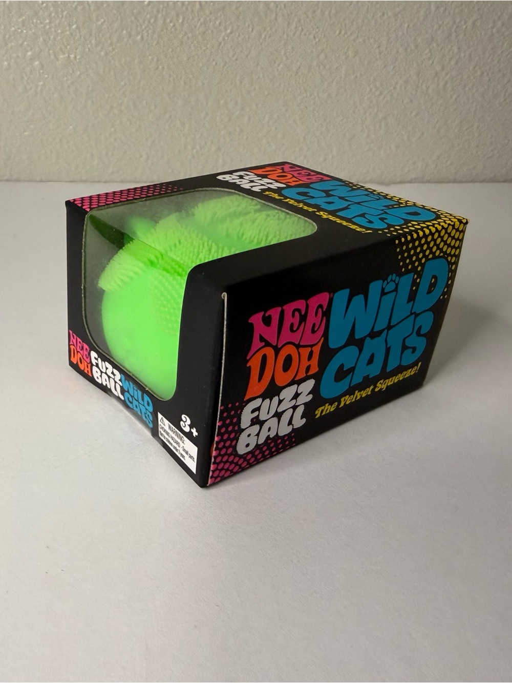 Needoh Wild Cats Fuzz Ball- Neon Green